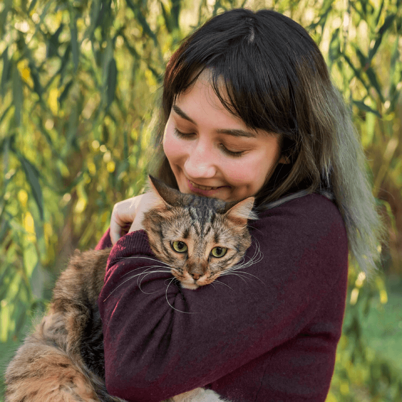 Women Holding Cat